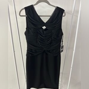 DKNY Chic Black Ruched Dress